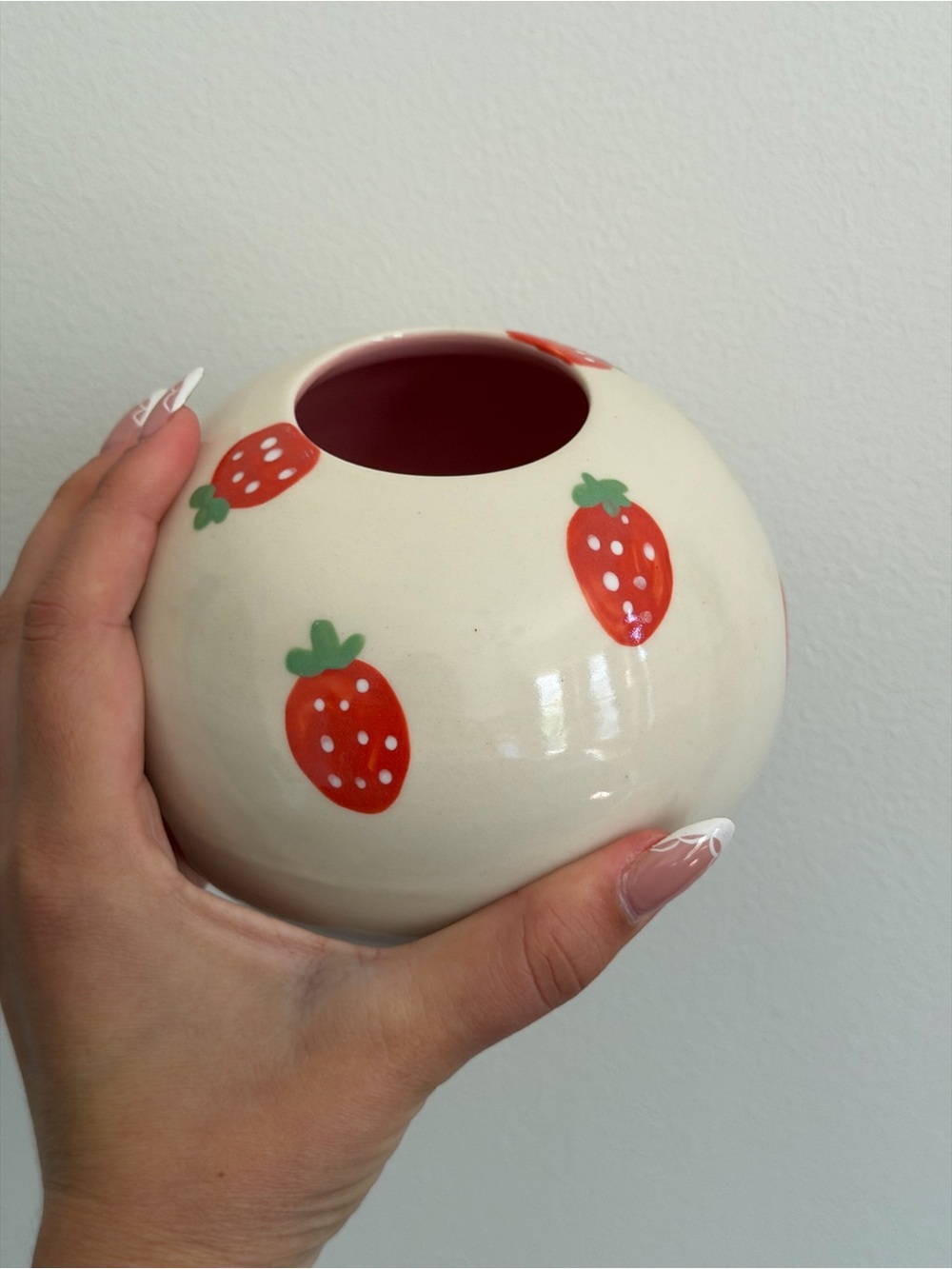 Muddy Mood Handmade Strawberry Ceramic Vase